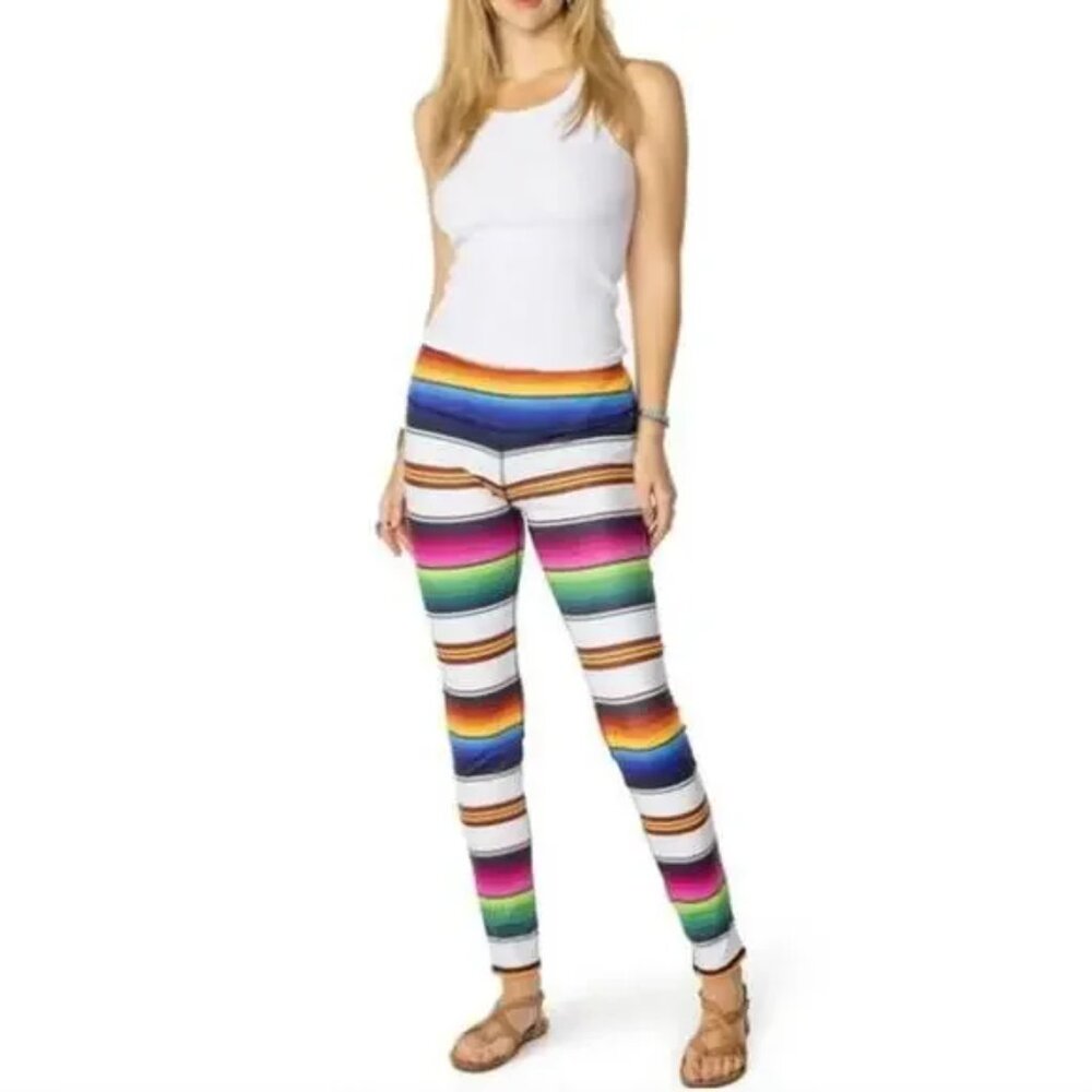 Double D Ranch Serape Stripe Leggings NWT Western Boho